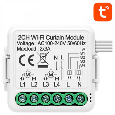 Interruptor 2x Doble WiFi Persianas TUYA AVATTO