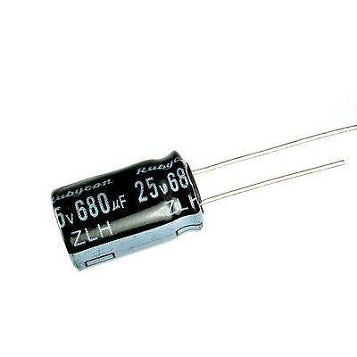 Condensador Electrolítico RADIAL 680uF 25Vdc 105ºC Ø10x17mm Samwha