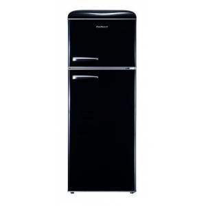 Frigorífico retro 2 puertas Corberó CF2PG148RN, Cíclico estático, 148.2 x 55.2 x 62.1 cm, clase E, 179 kWh/año, 40dB, 215 litros, luz LED, negro