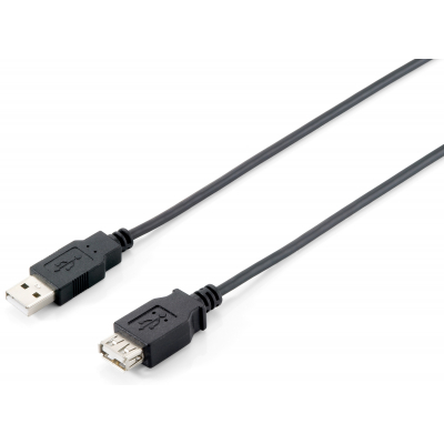 128851 Cable de extensión USB 2.0 tipo A macho a hembra, 3,0 m , negro