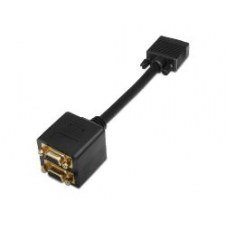 Cable Aisens Vga/m A 2xvga/h 0.2m Negro