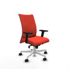 Piqueras y Crespo Albacete confidente sincro bali naranja oscuro brazos 2D base blanca ruedas 65 mm nailon