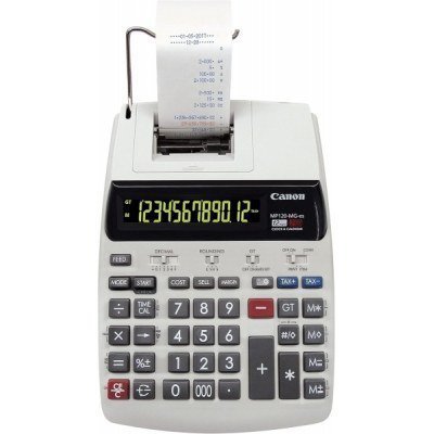 Canon MP120-MG-ES Calculadora de Impresion con Pantalla LCD de 1 Linea 12 Digitos - Impresion en Negro y Rojo - Diseño de Teclado Espacioso