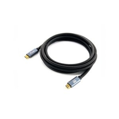CABLE USB-C MACHO USB-C MACHO USB 3.2 2M TRANSFERENCIA 10G 5A 4K (100W) COLOR NEGRO