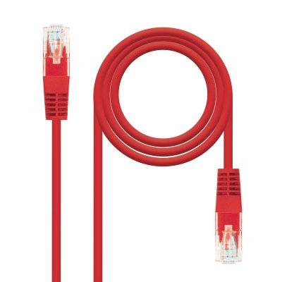 LATIGUILLO DE RED NANOCABLE 10.20.0100-R - RJ45 - UTP - CAT5E - 0.5M - ROJO