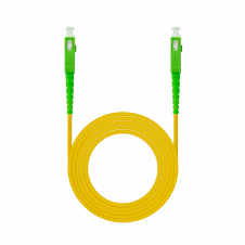 Nanocable Cable de Fibra Í?ptica SC/APC a SC/APC Monomodo Simplex LSZH, Amarillo, 2 m