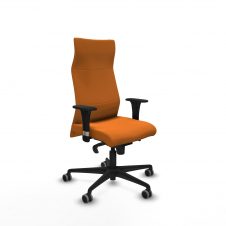 Piqueras y Crespo Albacete direcci?n sincro similpiel naranja brazos 1D cromados base nailon ruedas 65 engomadas