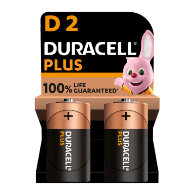 Pila alkalina plus power d - lr20 1,5v (blister 2 uds) ø34,2 x 61,5 mm