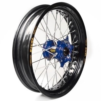 Rueda completa Haan Wheels aro negro 17-3,50 buje azul 1 45106/3/5 1 45106/3/5