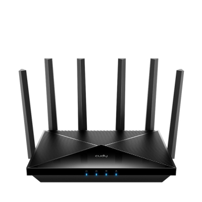 Cudy Router WiFi 7 2.5G Dual Band BE6500 - Velocidad hasta 1000Mbps - 4 Puertos - 6 Antenas Fijas de 5dBi - Tecnologia MU-MIMO - Color Negro