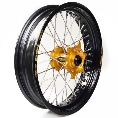 Rueda completa Haan Wheels aro negro 17-3,50 buje oro 1 14106/3/2 1 14106/3/2