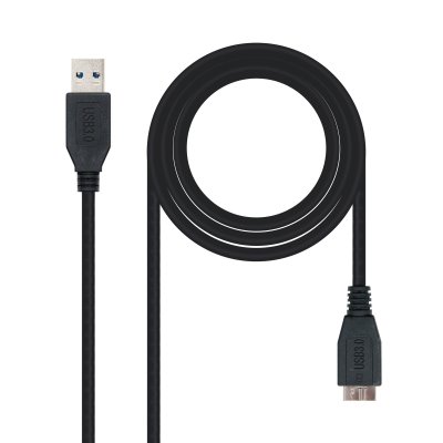 CABLE USB 3.0, TIPO A/M-MICRO B/M, NEGRO, 2.0 M