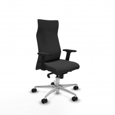 Piqueras y Crespo Albacete direcci?n sincro similpiel gris oscuro brazos 2D base aluminio ruedas 65 nailon