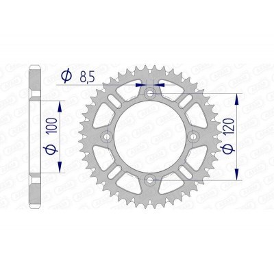 Corona AFAM aluminio ultraligera autolimpiable 15104 - Paso 428 15104+49