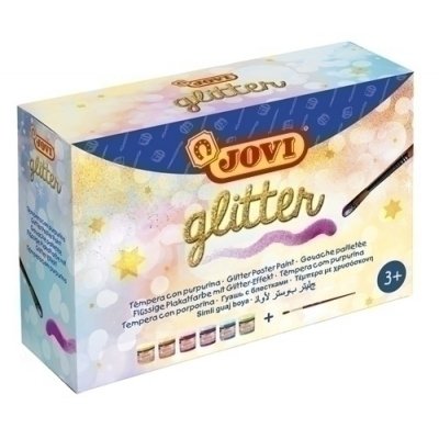 TEMPERA JOVI GLITTER 55 ml EST.6+pc