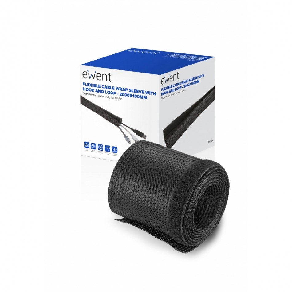 Manguito flexible de para envoltura de cables con cierre Velcro 2000x100 mm