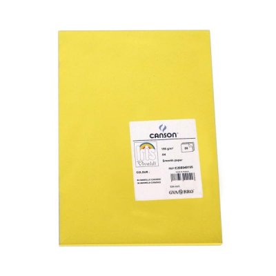 CANSON Pack de 50 Cartulina 185g A4 amarillo canario