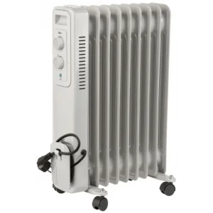 Radiador de aceite Jata JCRA2309, 2.000 W, 9 elementos, 3 potencias, termostato regulable, negro