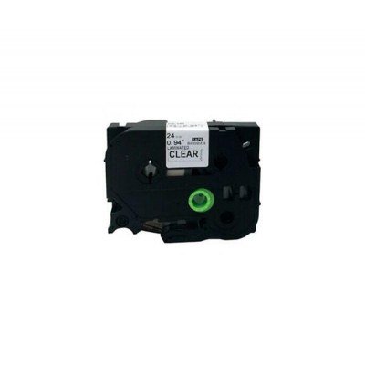 Brother TZe151 Cinta Laminada Generica de Etiquetas - Texto negro sobre fondo transparente - Ancho 24mm x 8 metros