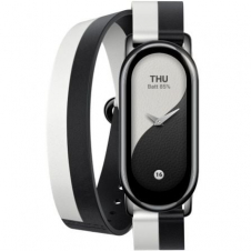 Correa Original para Pulsera Xiaomi Mi Smart Band 8 Double Wrap Strap/ Blanco y Negro