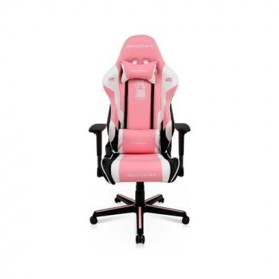 Silla gaming dxracer racing pink - white incluye cojines cervical y lumbar - gc - r95 - pwm - z1 - 81