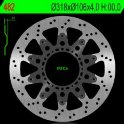 Disco de freno NG 482 Ø318 x Ø106 x 4 482