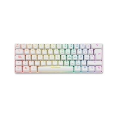 Teclado mecánico rgb mirage 60% blanco