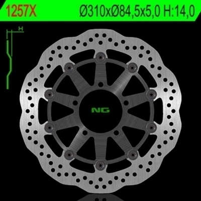 Disco de freno NG ondulado 1257X Ø320 x Ø84.5 x 5 1257X