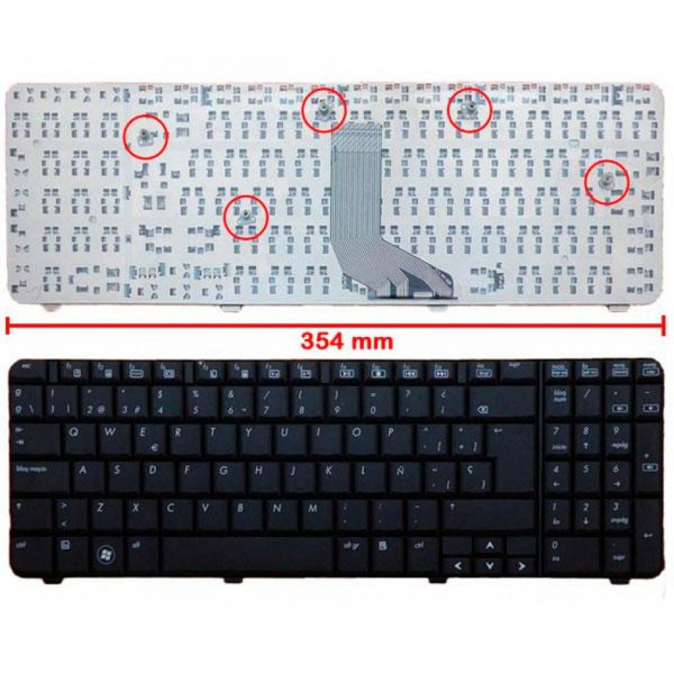 Teclado para portátil Hp g61 / cq61 / cq71 negro