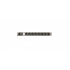Gembird EG-PDU-014-C14 unidad de distribución de energ?a (PDU) 8 salidas AC 1U Negro
