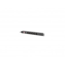 Lanberg PDU-05F-0200-BK unidad de distribución de energía (PDU) 5 salidas AC 1U Negro