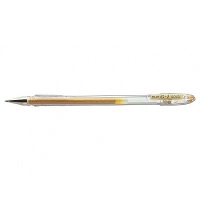 Pilot Boligrafo de Gel G1 - Recargable - Punta de Bola 0.7mm - Trazo 0.32mm - Cuerpo Transparente - Color Oro