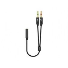 Cable Aisens 3.5mm/h A 2x3.5mm/m 25cm Negro