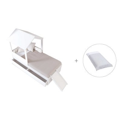 Cama-casita compacta 90x190 cm con cajones + textil Galaxy · Bianca Quattro