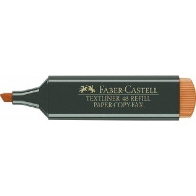 Faber-Castell Rotulador Marcador Fluorescente Textliner 48 - Punta Biselada - Trazo entre 1.2mm y 5mm - Tinta con Base de Agua - Color Naranja