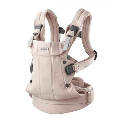 Mochila Porta Bebé Harmony BabyBjörn Woven Melange Rosa Claro