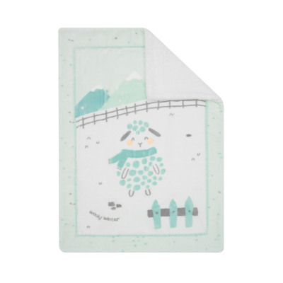 Manta de sherpa supersuave para bebé 80/110 cm Sleepy Sheep