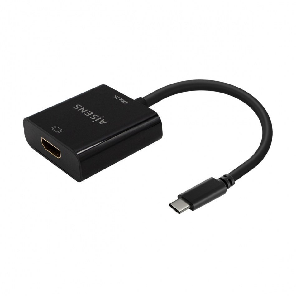 AISENS - CONVERSOR USB-C A HDMI 4K@30HZ, USB-C/M-HDMI/H, NEGRO, 15CM