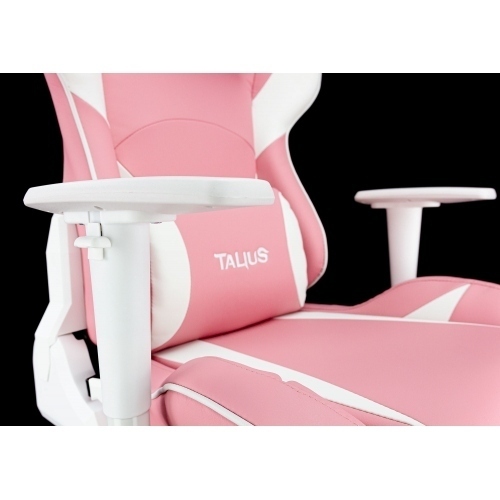 Talius silla Dragonfly gaming white/pink, 2D, butterfly, base nylon, ruedas 60mm nylon, gas clase 4
