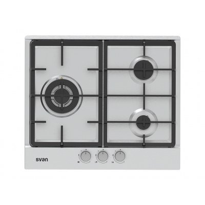 PLACA GAS SVAN SGW3600X 3F.WOK INOX