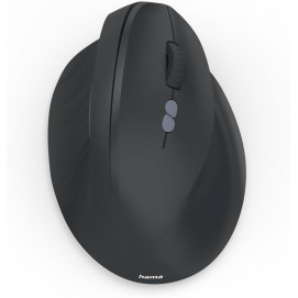 Ratón inalámbrico Hama EWM-500R, óptico, ergonómico, mano derecha, 1800 DPi, negro