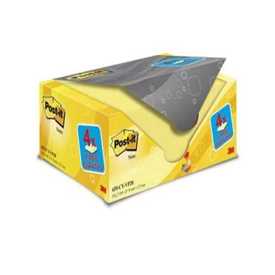 POST-IT Paq.16 blocs notas adhesivas + 4 gratis 76x127mm amarillo