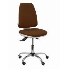 Piqueras y Crespo Silla Elche blanca asincro bali marron oscuro ruedas de parqué