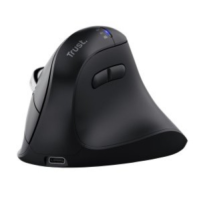 MOUSE TRUST VYRAN WIRELESS ERGO 2400DPI 7 BOTONES HYPERSCROLL MULTIDEVICE RECARGABLE USB-C NEGRO