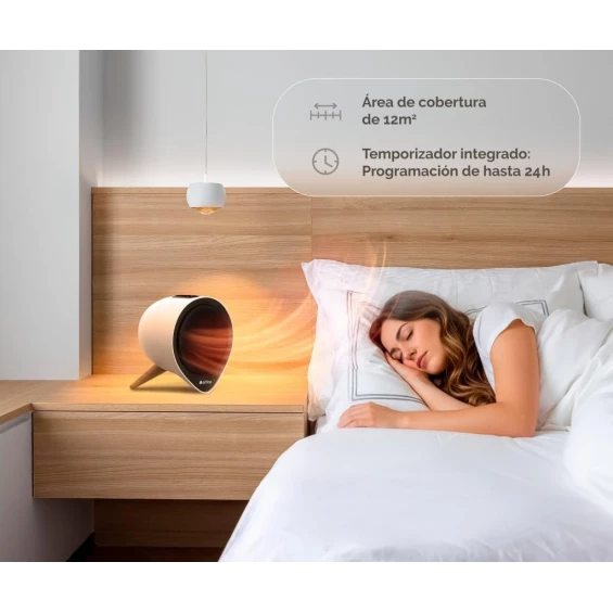 Termoventilador cerámico Artica ATVCER1500B, 1.500 W, blanco - imagen 7