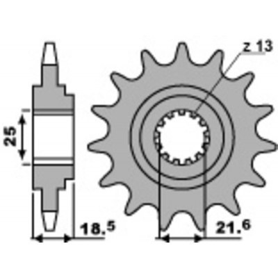 Piñón PBR acero estándar 2119 - Paso 520 2119.15.18NC