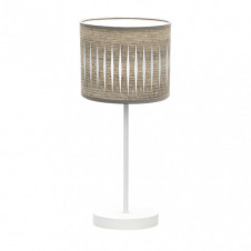 Sobremesa Piron 1xe14 Blanco/madera Gris 42x17x17 Cm