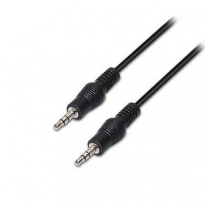 Cable Estéreo Aisens A128-0143/ Jack 3.5 Macho - Jack 3.5 Macho/ 3m/ Negro
