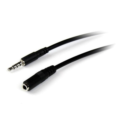 Cable jack 3.5mm startech 2m - macho - hembra - negro
