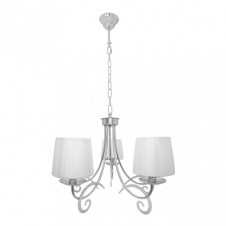 Lampara Luxor 5xe14 Cromo Pant. Blanca Regx61x61 Cm